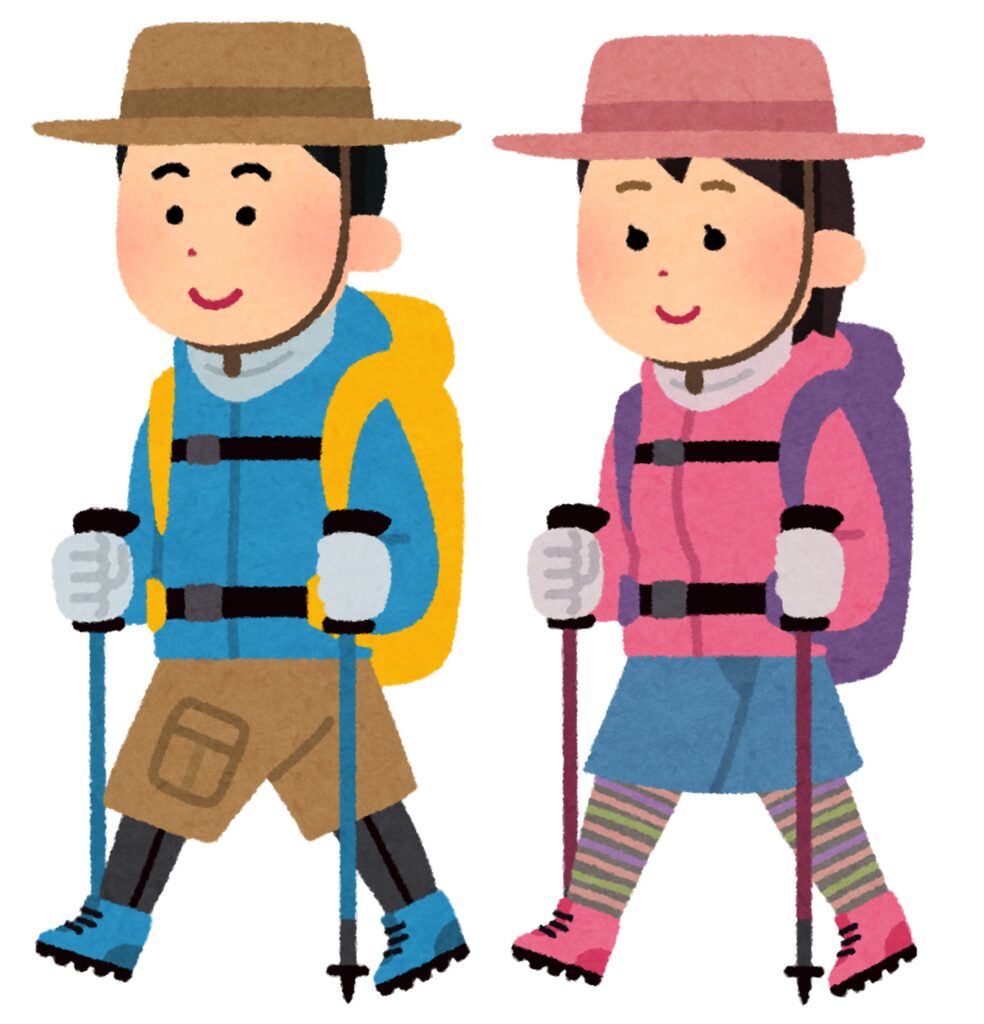 登山のときは目立つ服装を