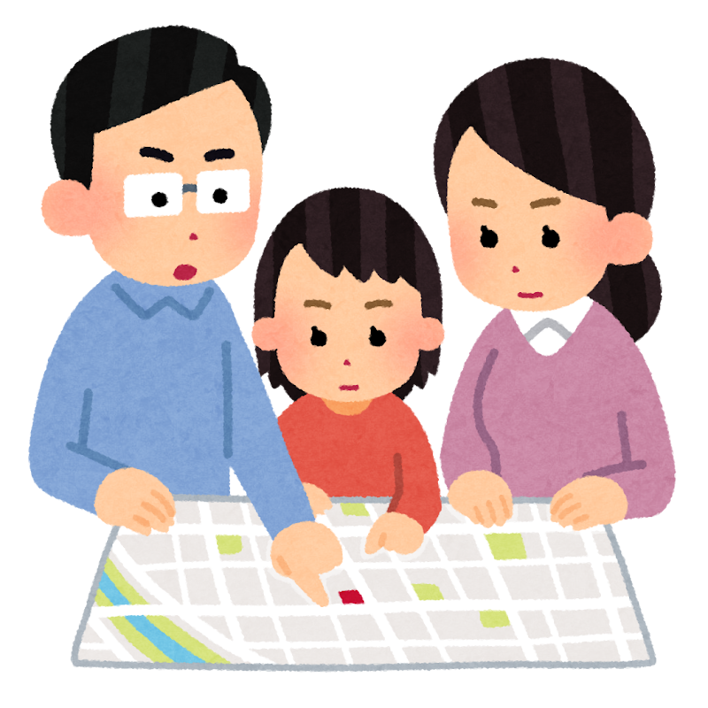 ハザードマップで避難所までの経路を確認