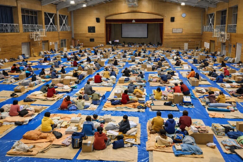 典型的な避難所の様子