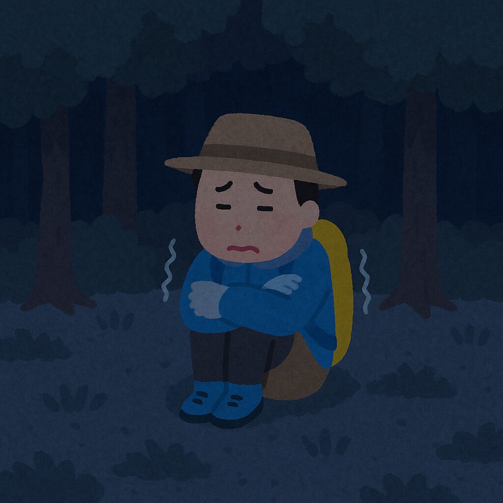 夜の山中は冷え込むことが多い