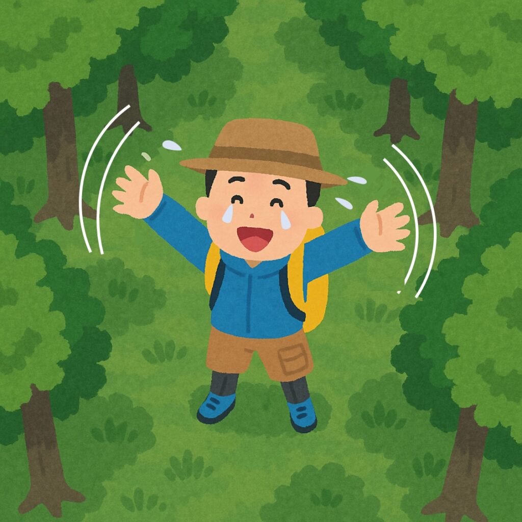 ヘリが近づいてきたら、大きく手を振ってください