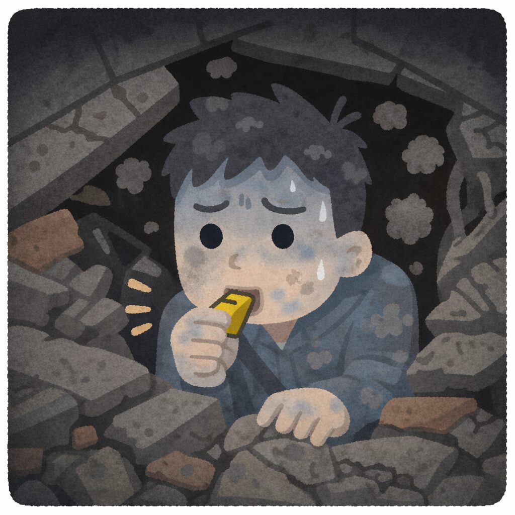 瓦礫の中でホイッスル