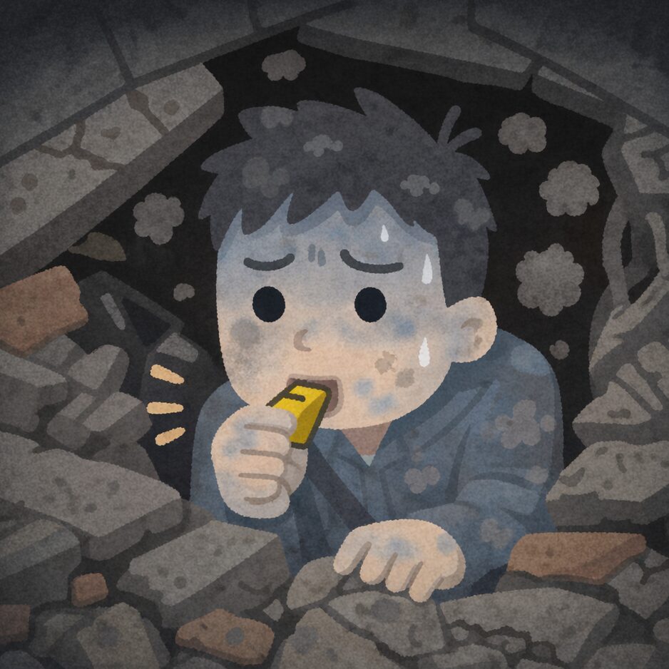 瓦礫の中でホイッスル